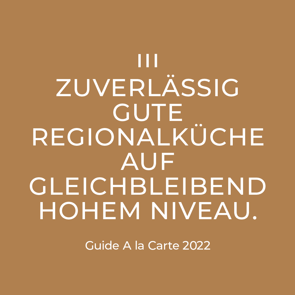 Guide a la Carte 2022 Hubertus Stube Top 100 marketing deluxe